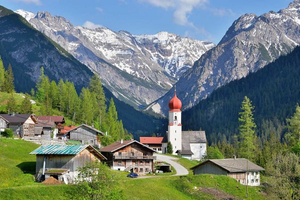 Das Bergdorf Bschlabs im Lechtal